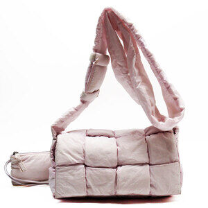 Bottega Veneta Padded Cassette Crossbody Shoulder Bag Pink Nylon